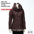 Italien neue Design weibliche kurze Daunenjacke mit Gebot runden fancy Kragen